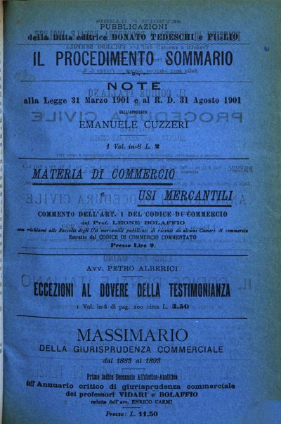 Annuario critico della giurisprudenza commerciale