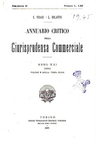 Annuario critico della giurisprudenza commerciale