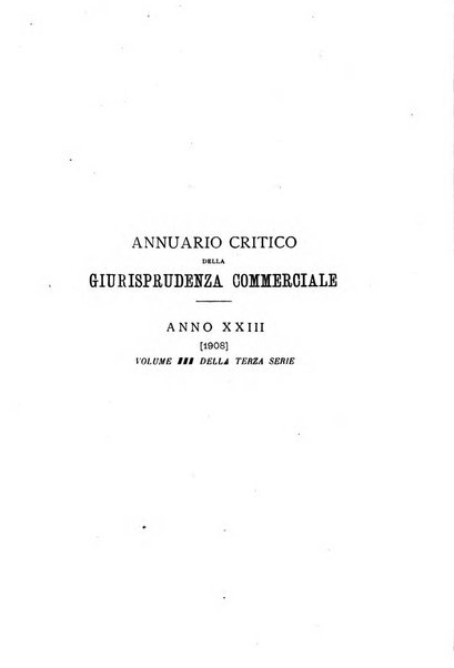 Annuario critico della giurisprudenza commerciale