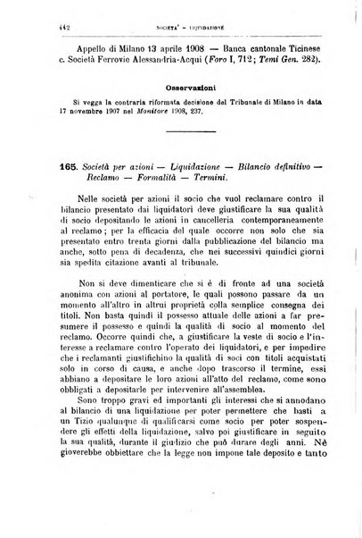 Annuario critico della giurisprudenza commerciale