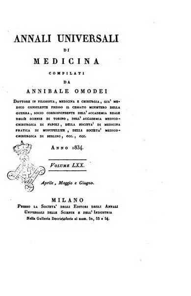 Annali universali di medicina