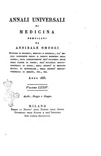 Annali universali di medicina