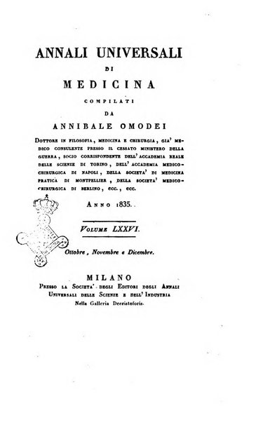 Annali universali di medicina