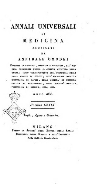 Annali universali di medicina