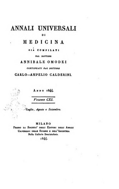 Annali universali di medicina