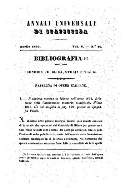 Annali universali di statistica, economia pubblica, legislazione, storia, viaggi e commercio