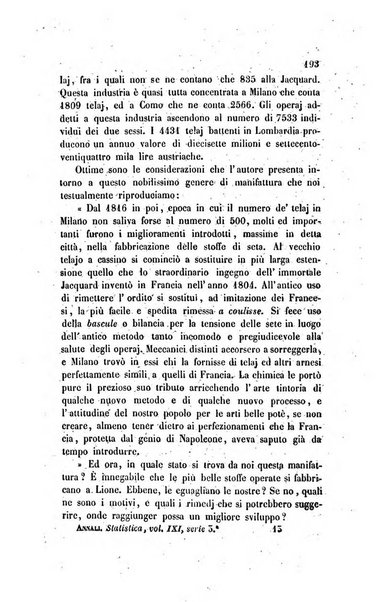 Annali universali di statistica, economia pubblica, legislazione, storia, viaggi e commercio