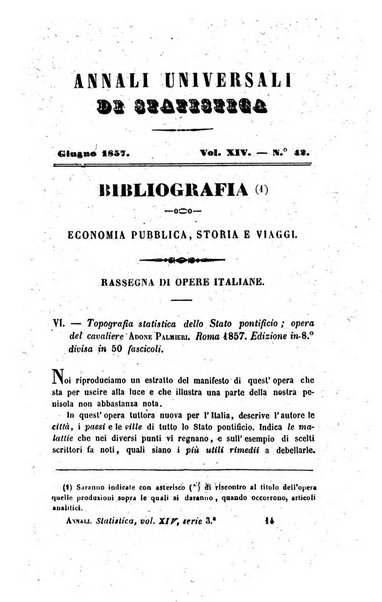 Annali universali di statistica, economia pubblica, legislazione, storia, viaggi e commercio