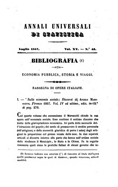 Annali universali di statistica, economia pubblica, legislazione, storia, viaggi e commercio