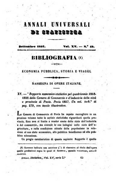 Annali universali di statistica, economia pubblica, legislazione, storia, viaggi e commercio