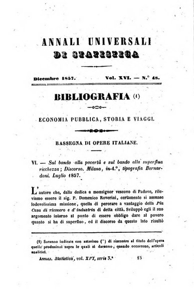 Annali universali di statistica, economia pubblica, legislazione, storia, viaggi e commercio