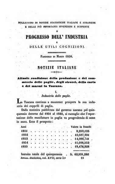 Annali universali di statistica, economia pubblica, legislazione, storia, viaggi e commercio