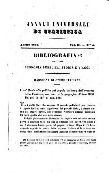 Annali universali di statistica, economia pubblica, legislazione, storia, viaggi e commercio