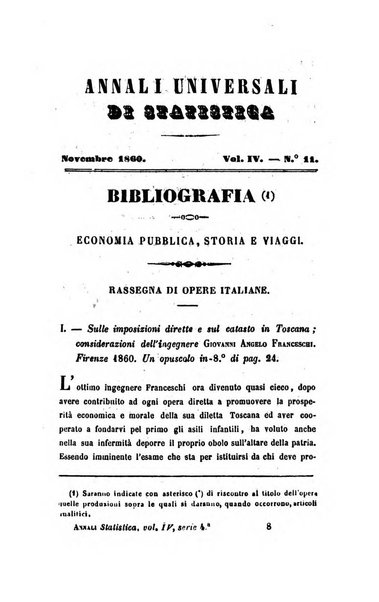 Annali universali di statistica, economia pubblica, legislazione, storia, viaggi e commercio