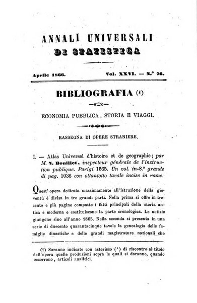 Annali universali di statistica, economia pubblica, legislazione, storia, viaggi e commercio