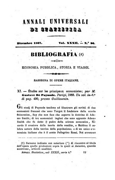 Annali universali di statistica, economia pubblica, legislazione, storia, viaggi e commercio