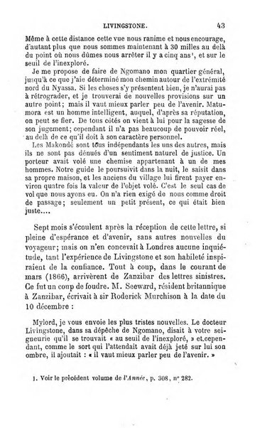 L'annee geographique revue annuelle des voyages de terre et de mer ainsi que des explorations, missions, relations et publications relatives aux sciences geographiques et ethnographiques