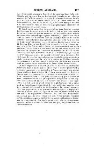 L'annee geographique revue annuelle des voyages de terre et de mer ainsi que des explorations, missions, relations et publications relatives aux sciences geographiques et ethnographiques