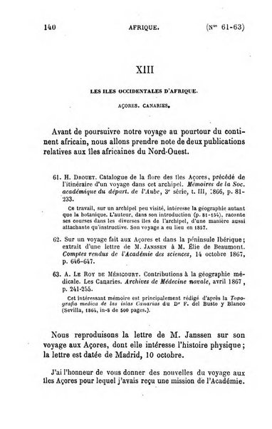 L'annee geographique revue annuelle des voyages de terre et de mer ainsi que des explorations, missions, relations et publications relatives aux sciences geographiques et ethnographiques