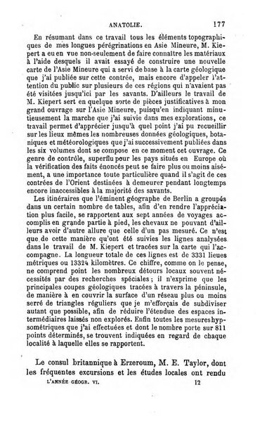 L'annee geographique revue annuelle des voyages de terre et de mer ainsi que des explorations, missions, relations et publications relatives aux sciences geographiques et ethnographiques