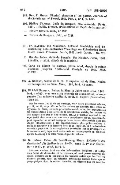 L'annee geographique revue annuelle des voyages de terre et de mer ainsi que des explorations, missions, relations et publications relatives aux sciences geographiques et ethnographiques