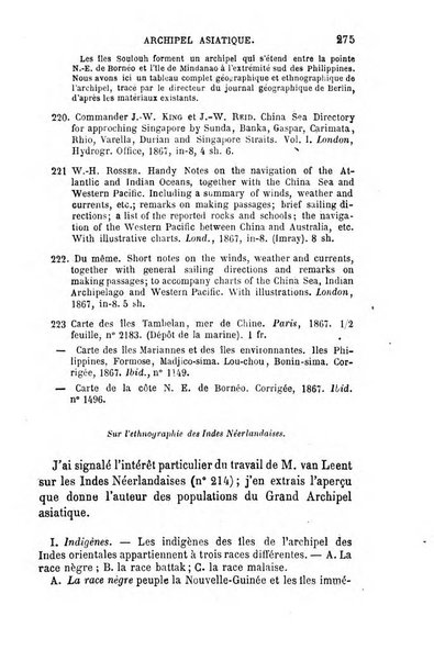 L'annee geographique revue annuelle des voyages de terre et de mer ainsi que des explorations, missions, relations et publications relatives aux sciences geographiques et ethnographiques