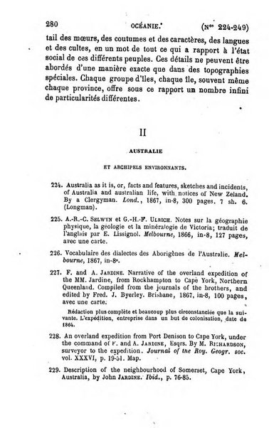 L'annee geographique revue annuelle des voyages de terre et de mer ainsi que des explorations, missions, relations et publications relatives aux sciences geographiques et ethnographiques