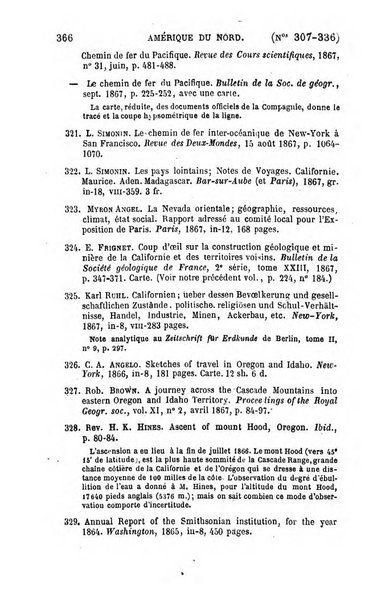 L'annee geographique revue annuelle des voyages de terre et de mer ainsi que des explorations, missions, relations et publications relatives aux sciences geographiques et ethnographiques