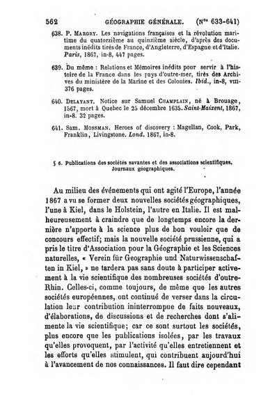 L'annee geographique revue annuelle des voyages de terre et de mer ainsi que des explorations, missions, relations et publications relatives aux sciences geographiques et ethnographiques