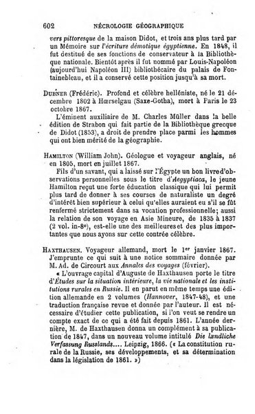 L'annee geographique revue annuelle des voyages de terre et de mer ainsi que des explorations, missions, relations et publications relatives aux sciences geographiques et ethnographiques