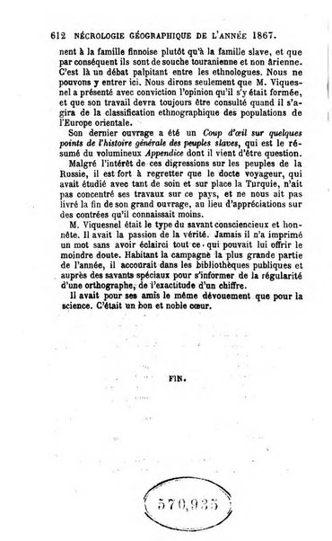 L'annee geographique revue annuelle des voyages de terre et de mer ainsi que des explorations, missions, relations et publications relatives aux sciences geographiques et ethnographiques