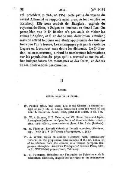 L'annee geographique revue annuelle des voyages de terre et de mer ainsi que des explorations, missions, relations et publications relatives aux sciences geographiques et ethnographiques