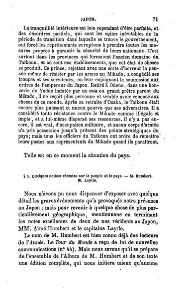 L'annee geographique revue annuelle des voyages de terre et de mer ainsi que des explorations, missions, relations et publications relatives aux sciences geographiques et ethnographiques