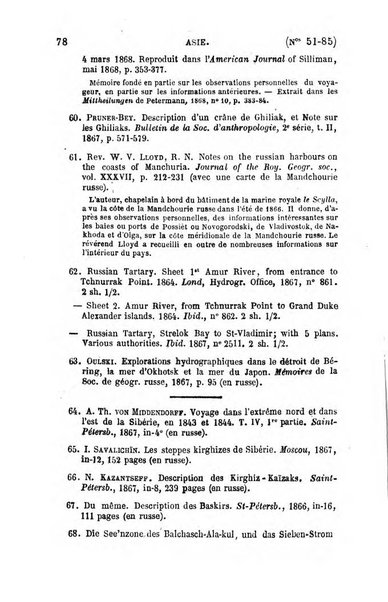 L'annee geographique revue annuelle des voyages de terre et de mer ainsi que des explorations, missions, relations et publications relatives aux sciences geographiques et ethnographiques