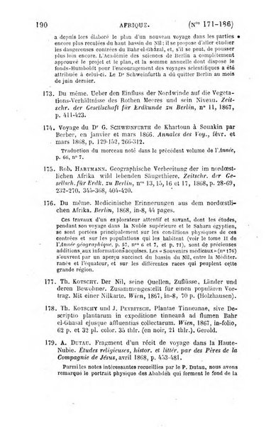 L'annee geographique revue annuelle des voyages de terre et de mer ainsi que des explorations, missions, relations et publications relatives aux sciences geographiques et ethnographiques