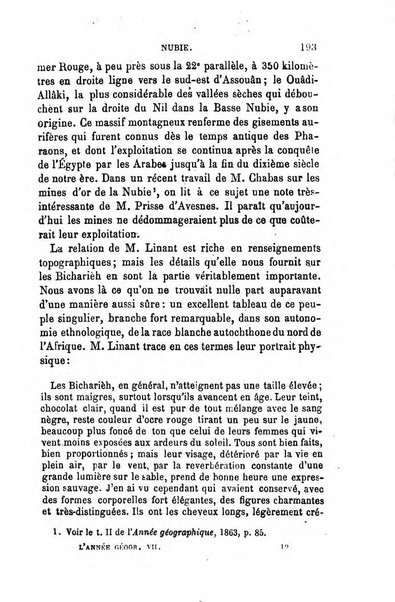 L'annee geographique revue annuelle des voyages de terre et de mer ainsi que des explorations, missions, relations et publications relatives aux sciences geographiques et ethnographiques