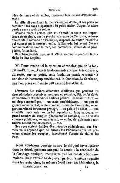 L'annee geographique revue annuelle des voyages de terre et de mer ainsi que des explorations, missions, relations et publications relatives aux sciences geographiques et ethnographiques