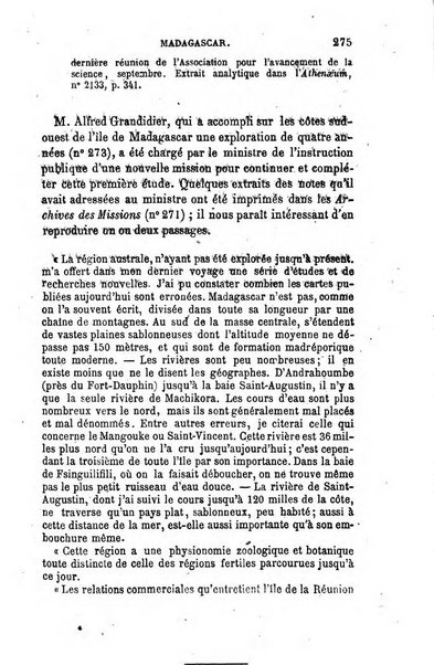 L'annee geographique revue annuelle des voyages de terre et de mer ainsi que des explorations, missions, relations et publications relatives aux sciences geographiques et ethnographiques