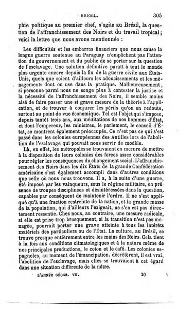 L'annee geographique revue annuelle des voyages de terre et de mer ainsi que des explorations, missions, relations et publications relatives aux sciences geographiques et ethnographiques