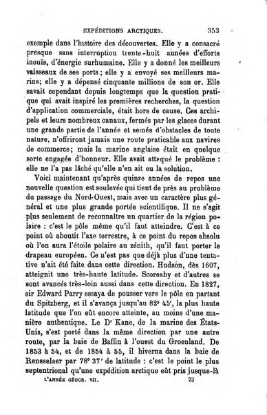 L'annee geographique revue annuelle des voyages de terre et de mer ainsi que des explorations, missions, relations et publications relatives aux sciences geographiques et ethnographiques