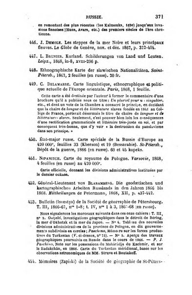 L'annee geographique revue annuelle des voyages de terre et de mer ainsi que des explorations, missions, relations et publications relatives aux sciences geographiques et ethnographiques