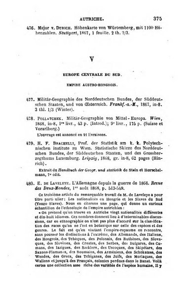 L'annee geographique revue annuelle des voyages de terre et de mer ainsi que des explorations, missions, relations et publications relatives aux sciences geographiques et ethnographiques