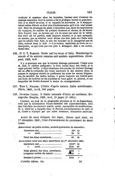 L'annee geographique revue annuelle des voyages de terre et de mer ainsi que des explorations, missions, relations et publications relatives aux sciences geographiques et ethnographiques