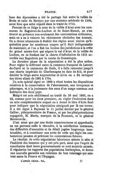 L'annee geographique revue annuelle des voyages de terre et de mer ainsi que des explorations, missions, relations et publications relatives aux sciences geographiques et ethnographiques