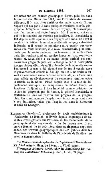 L'annee geographique revue annuelle des voyages de terre et de mer ainsi que des explorations, missions, relations et publications relatives aux sciences geographiques et ethnographiques