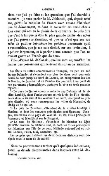 L'annee geographique revue annuelle des voyages de terre et de mer ainsi que des explorations, missions, relations et publications relatives aux sciences geographiques et ethnographiques