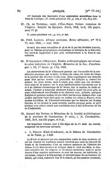 L'annee geographique revue annuelle des voyages de terre et de mer ainsi que des explorations, missions, relations et publications relatives aux sciences geographiques et ethnographiques