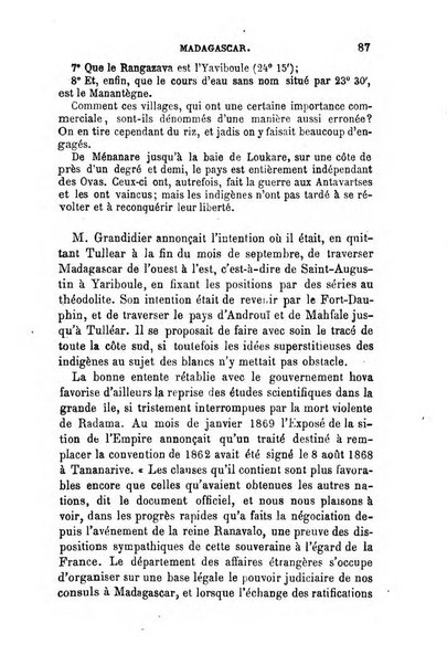 L'annee geographique revue annuelle des voyages de terre et de mer ainsi que des explorations, missions, relations et publications relatives aux sciences geographiques et ethnographiques