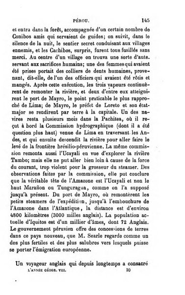 L'annee geographique revue annuelle des voyages de terre et de mer ainsi que des explorations, missions, relations et publications relatives aux sciences geographiques et ethnographiques