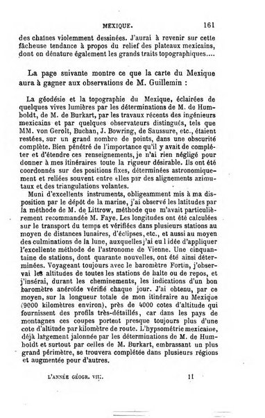 L'annee geographique revue annuelle des voyages de terre et de mer ainsi que des explorations, missions, relations et publications relatives aux sciences geographiques et ethnographiques